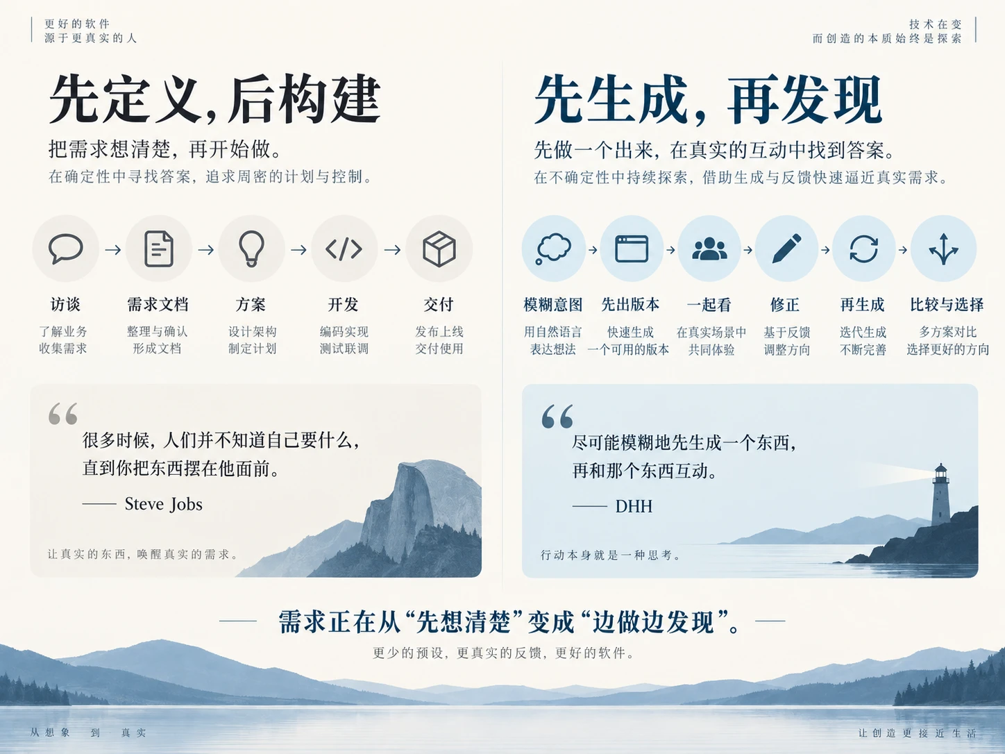 文中配图:旧流程与新流程的转变